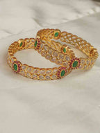 Indian Elegance - Embrace Tradition with Luxurion World's Brass Bangles Set of 2 - Spread Charm and Positivity with Every Wear - Luxurion World