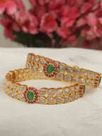 Indian Elegance - Embrace Tradition with Luxurion World's Brass Bangles Set of 2 - Spread Charm and Positivity with Every Wear - Luxurion World