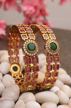 Luxurion World's Elegant Details Bangles - Add Timeless Charm to Your Traditional Outfit - Embrace the Emotional Connection of Indian Jewelry. - Luxurion World