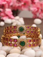 Luxurion World's Elegant Details Bangles - Add Timeless Charm to Your Traditional Outfit - Embrace the Emotional Connection of Indian Jewelry. - Luxurion World