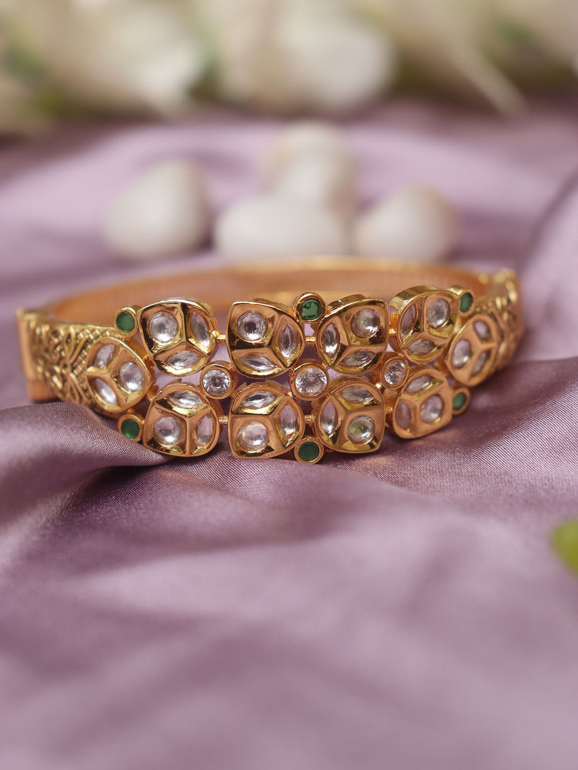 Luxurion World Bangles - Celebrate Indian Elegance with our Golden Brass Bangles - Add a Touch of Charm and Positivity to Your Traditional Outfits. - Luxurion World