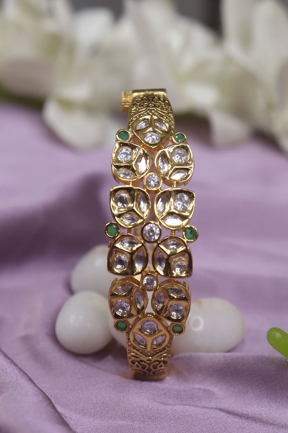 Luxurion World Bangles - Celebrate Indian Elegance with our Golden Brass Bangles - Add a Touch of Charm and Positivity to Your Traditional Outfits. - Luxurion World