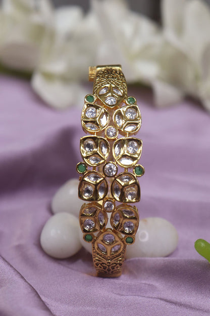 Luxurion World Bangles - Celebrate Indian Elegance with our Golden Brass Bangles - Add a Touch of Charm and Positivity to Your Traditional Outfits. - Luxurion World