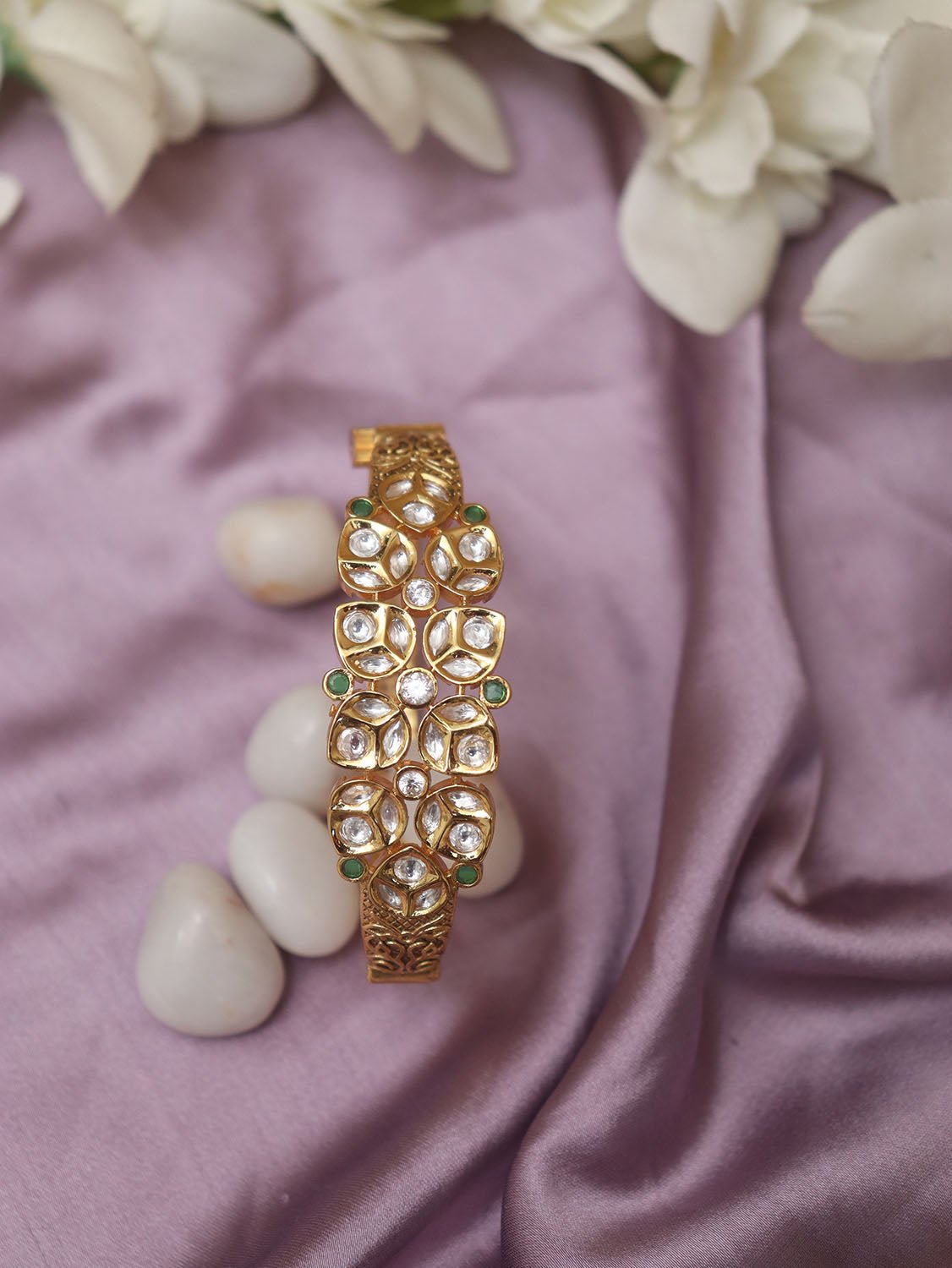 Luxurion World Bangles - Celebrate Indian Elegance with our Golden Brass Bangles - Add a Touch of Charm and Positivity to Your Traditional Outfits. - Luxurion World