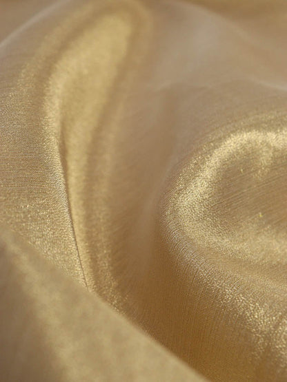 Golden Handloom Banarasi Tissue Silk Fabric ( 1 Mtr )