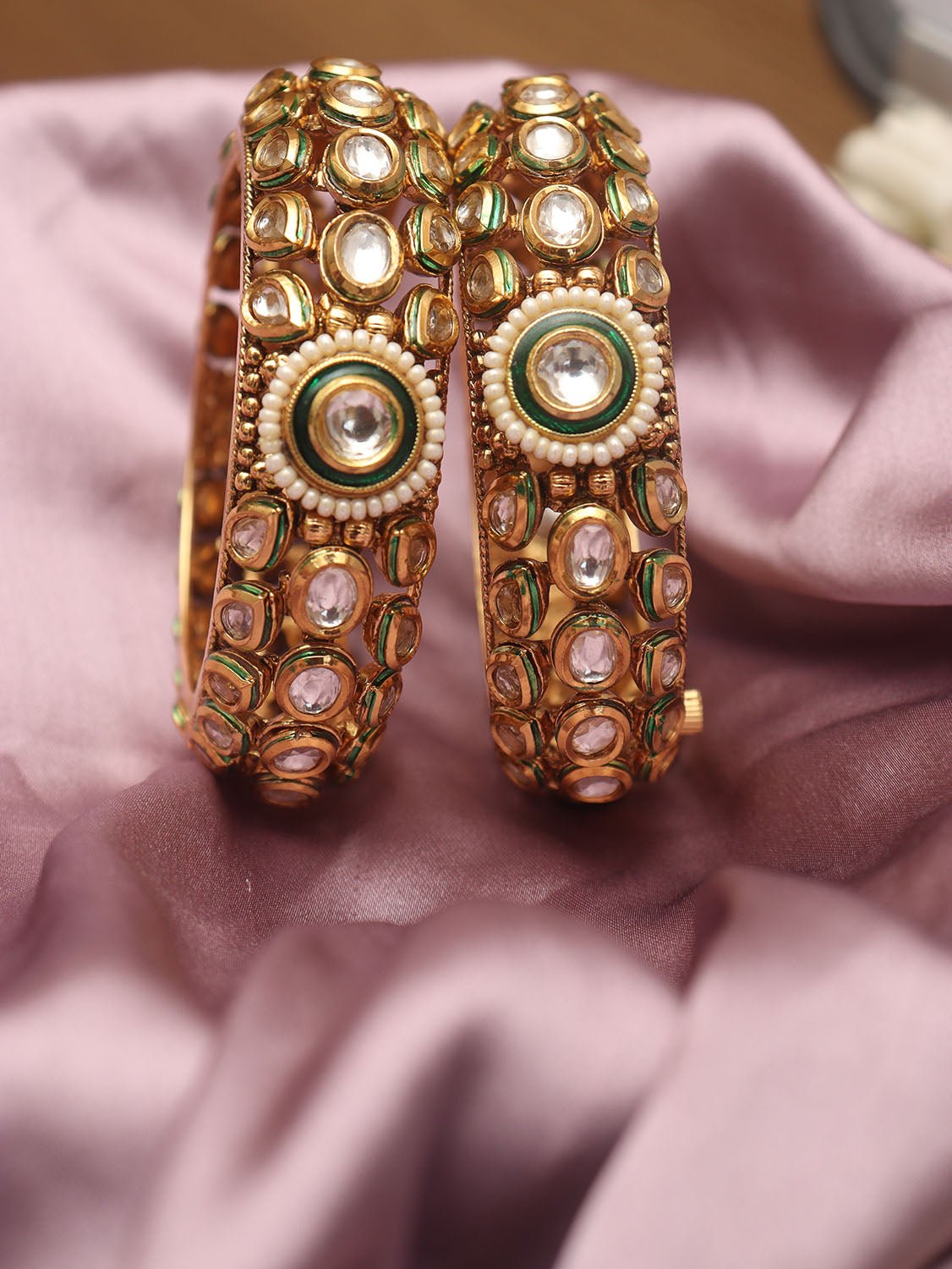 Shop Luxurion World's Indian Charm Bangle Set for Elegant Tradition - Luxurion World