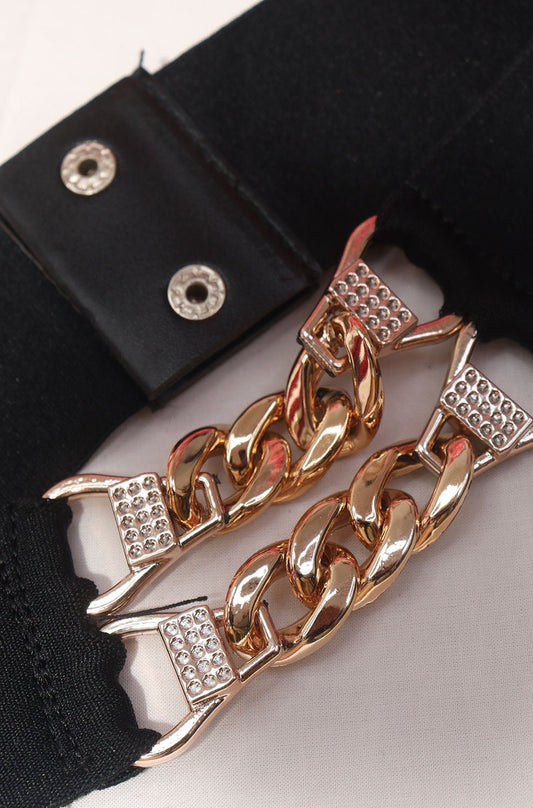 Golden Glam Stretch Belt - Add Sparkle and Style to Your Outfit - Luxurion World