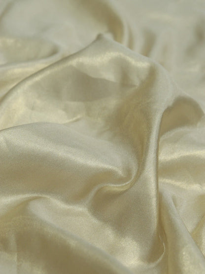 Golden Plain Soft Tissue Katan Silk Fabric ( 0.75 Mtr ) Luxurionworld