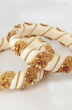 Golden Rajwadi Chuda Bangles - Luxurion World
