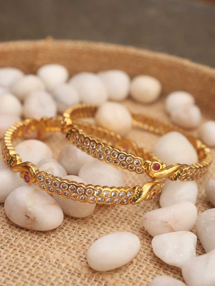 Luxurion World Bangles - Elevate Your Traditional Look - Add Elegance and Positivity to Your Outfit.