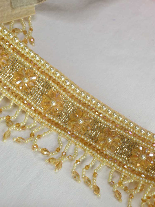 Handcrafted Golden Beaded Belt - Traditional Workmanship - Luxurion World