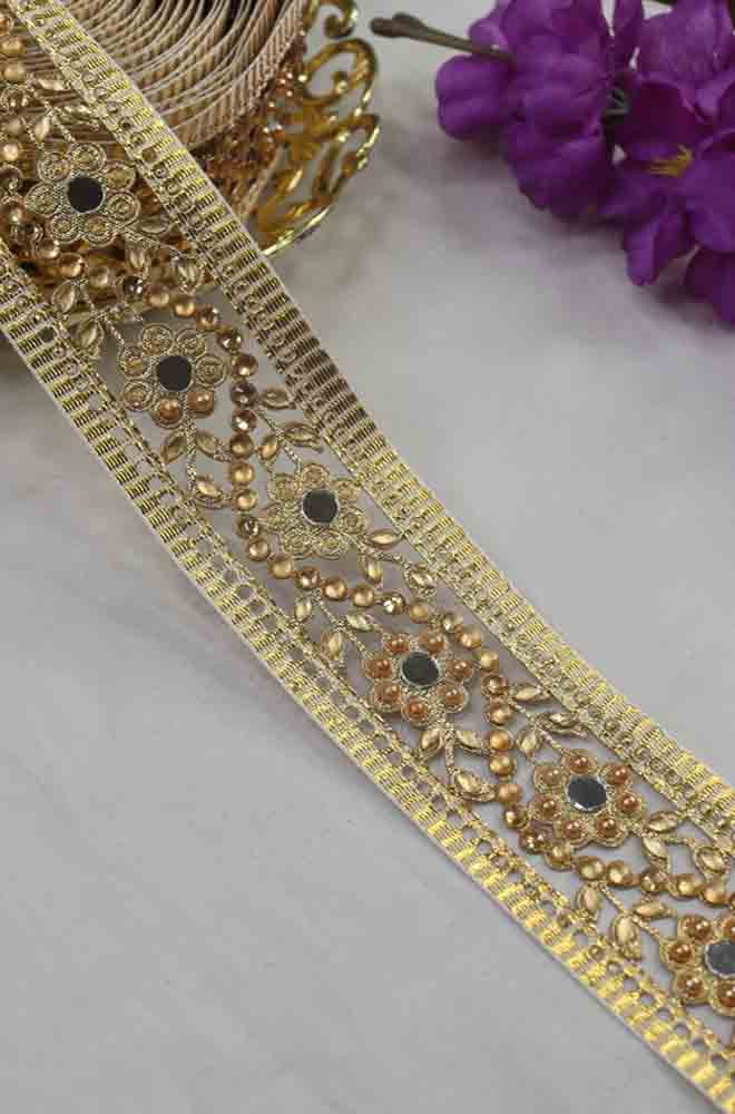 Fancy Laces - Traditional Outfit Elevator with Golden Mirror Work