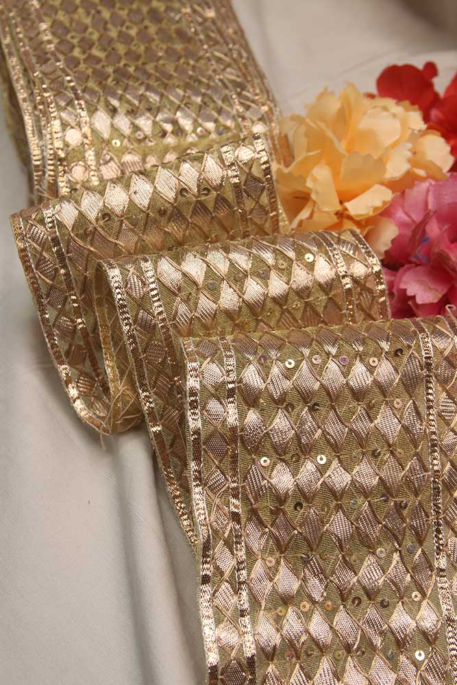 Golden Gota Work Fancy Lace - Elevate Your Style with Elegance - Luxurion World