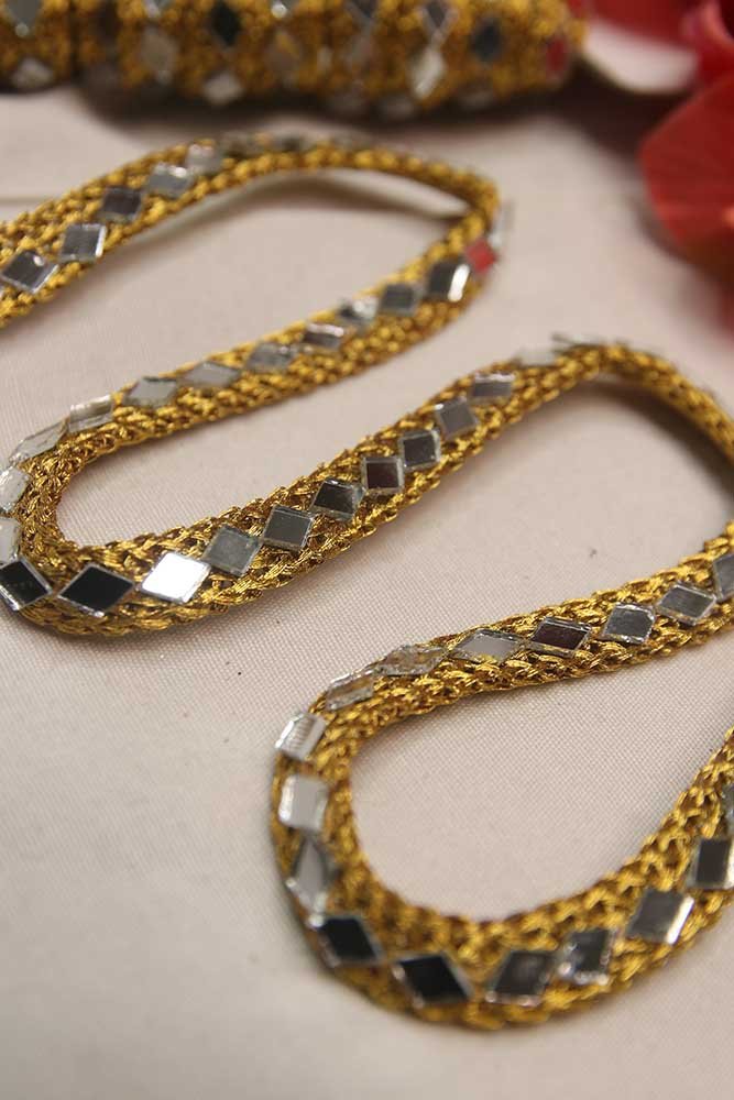 Fancy Laces - Add elegance and charm to your traditional outfits with stunning mirror work lace. - Luxurion World
