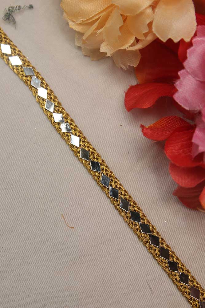 Fancy Laces - Add elegance and charm to your traditional outfits with stunning mirror work lace. - Luxurion World