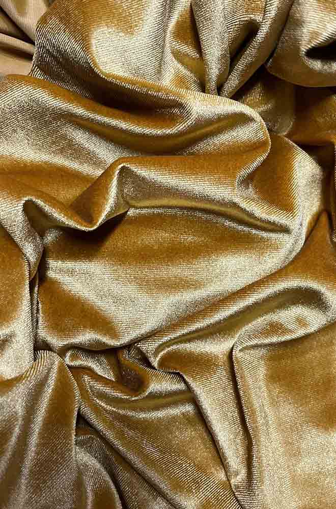 Golden Trendy Velvet Fabric ( 1 Mtr )