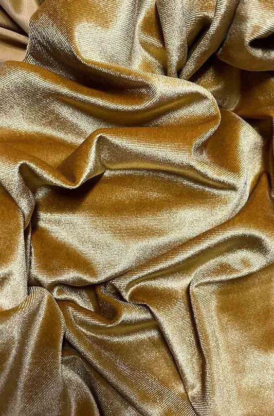 Golden Trendy Velvet Fabric ( 1 Mtr ) - Luxurion World