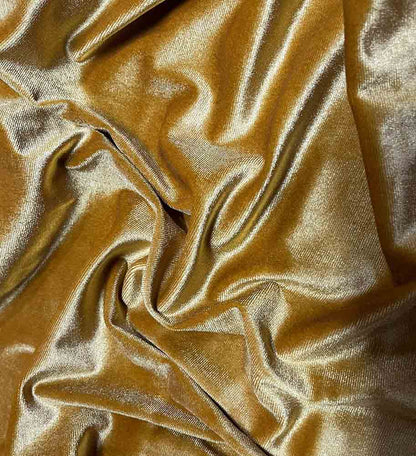 Golden Trendy Velvet Fabric ( 1 Mtr ) - Luxurion World