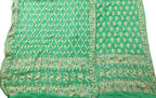 Green Banarasi Bandhani Pure Georgette Three Piece Unstitched Suit Set - Luxurion World