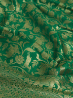Green Banarasi Silk Dupatta - Luxurion World
