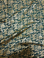 Green Banarasi Silk Fabric ( 1 Mtr) - Luxurion World