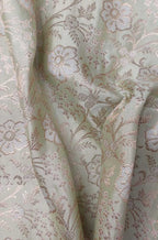 Green Banarasi Silk Fabric ( 1 Mtr ) - Luxurion World