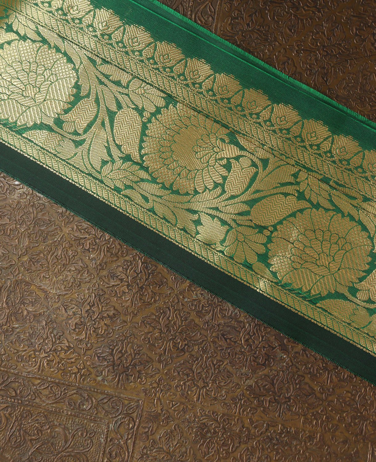Green Banarasi Silk Lace: 1 Mtr - Luxurion World