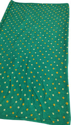 Green Bandhani Cotton Silk Fabric (  1 Mtr ) - Luxurion World