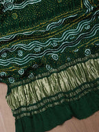 Green Bandhani Gajji Silk Dupatta - Luxurion World