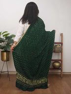 Green Bandhani Modal Silk Dupatta - Luxurion World