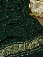 Green Bandhani Modal Silk Dupatta - Luxurion World