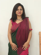 Green Bengal Plain Cotton Saree - Luxurion World