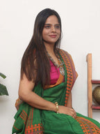 Green Bengal Plain Cotton Saree - Luxurion World