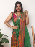 Green Bengal Plain Cotton Saree - Luxurion World