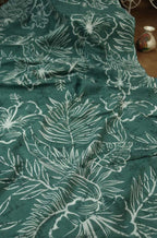 Stylish Green Block Printed Cotton Saree for a Chic Look - Luxurion World