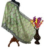 Green Digital Printed Linen Dupatta - Luxurion World
