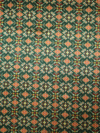 Green Digital Printed Patola Design Tussar Silk Fabric - Luxurion World
