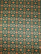 Green Digital Printed Patola Design Tussar Silk Fabric - Luxurion World
