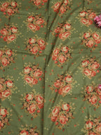 Green Digital Printed Silk Fabric (1 mtr) - Luxurion World