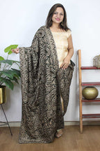 Green Embroidered Trendy Velvet Dupatta - Luxurion World