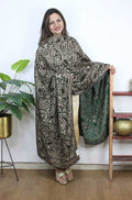 Green Embroidered Trendy Velvet Dupatta - Luxurion World