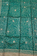 Green Hand Painted Madhubani Tussar Silk Saree - Luxurion World