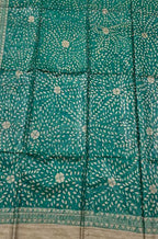 Green Hand Painted Madhubani Tussar Silk Saree - Luxurion World