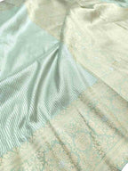 Green Handloom Banarasi Pure Katan Silk Saree - Luxurion World