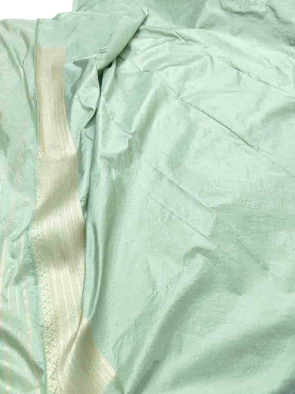 Green Handloom Banarasi Pure Katan Silk Saree