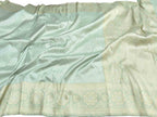 Green Handloom Banarasi Pure Katan Silk Saree - Luxurion World