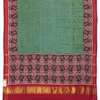 Green Handloom Double Ikat Patola Pure Silk Saree - Luxurion World