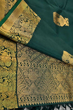 Green Handloom Kanjeevaram Pure Silk Saree - Luxurion World
