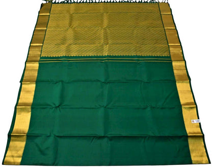 Green Handloom Kanjeevaram Pure Silk Saree - Luxurion World
