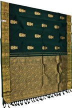Green Handloom Kanjeevaram Pure Silk Saree - Luxurion World